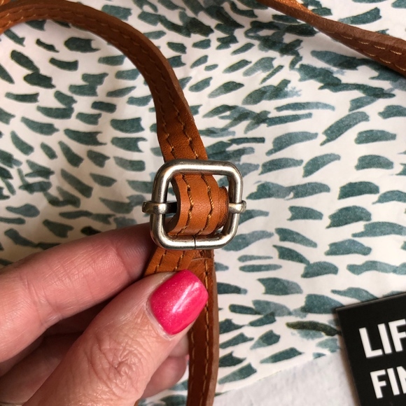 Seafoam Green and Tan Italian Leather Crossbody - Picture 4 of 8